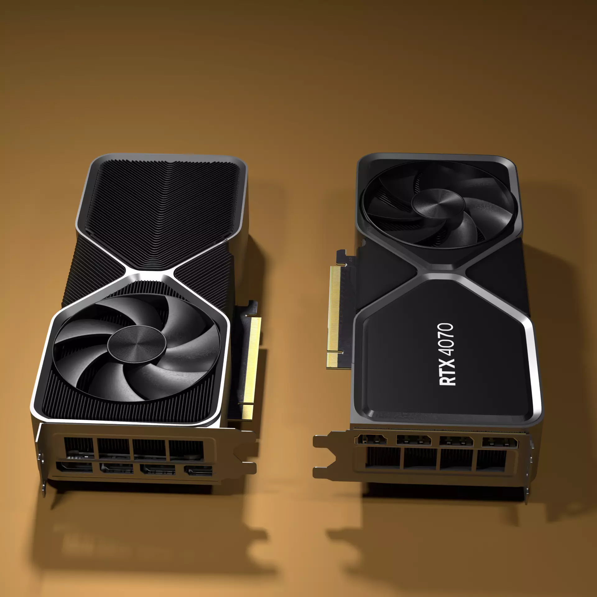 RTX 4070 Founders edition gaming video card 3D model_0