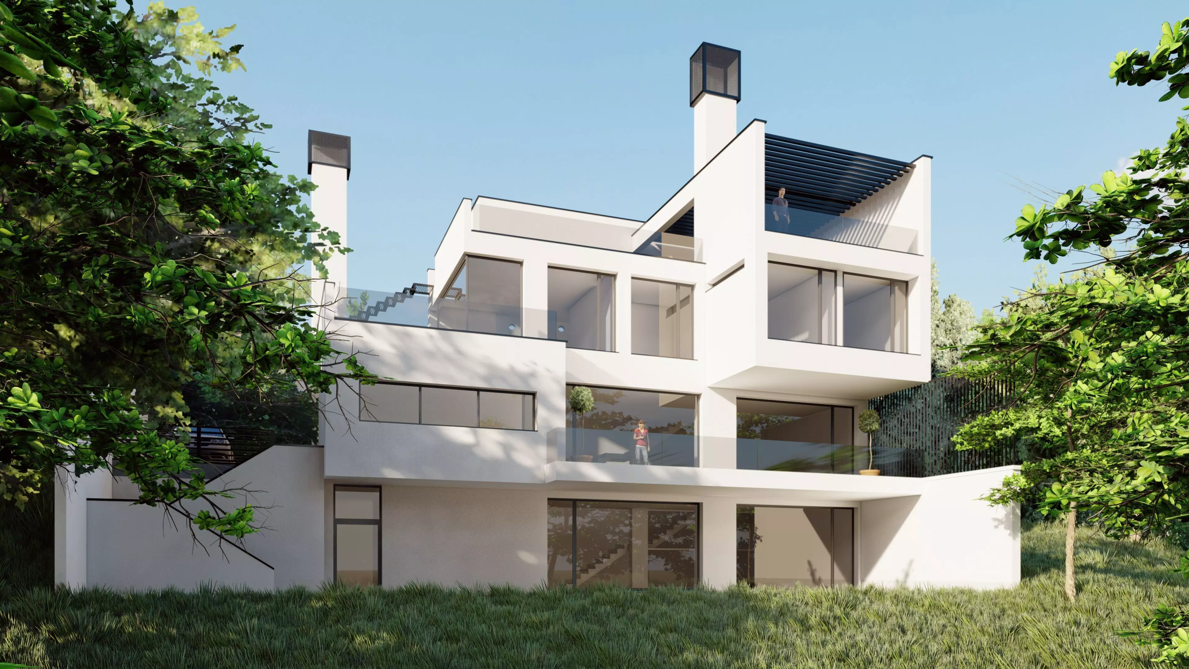 Minimalist Vila 3d Model 3D model_0