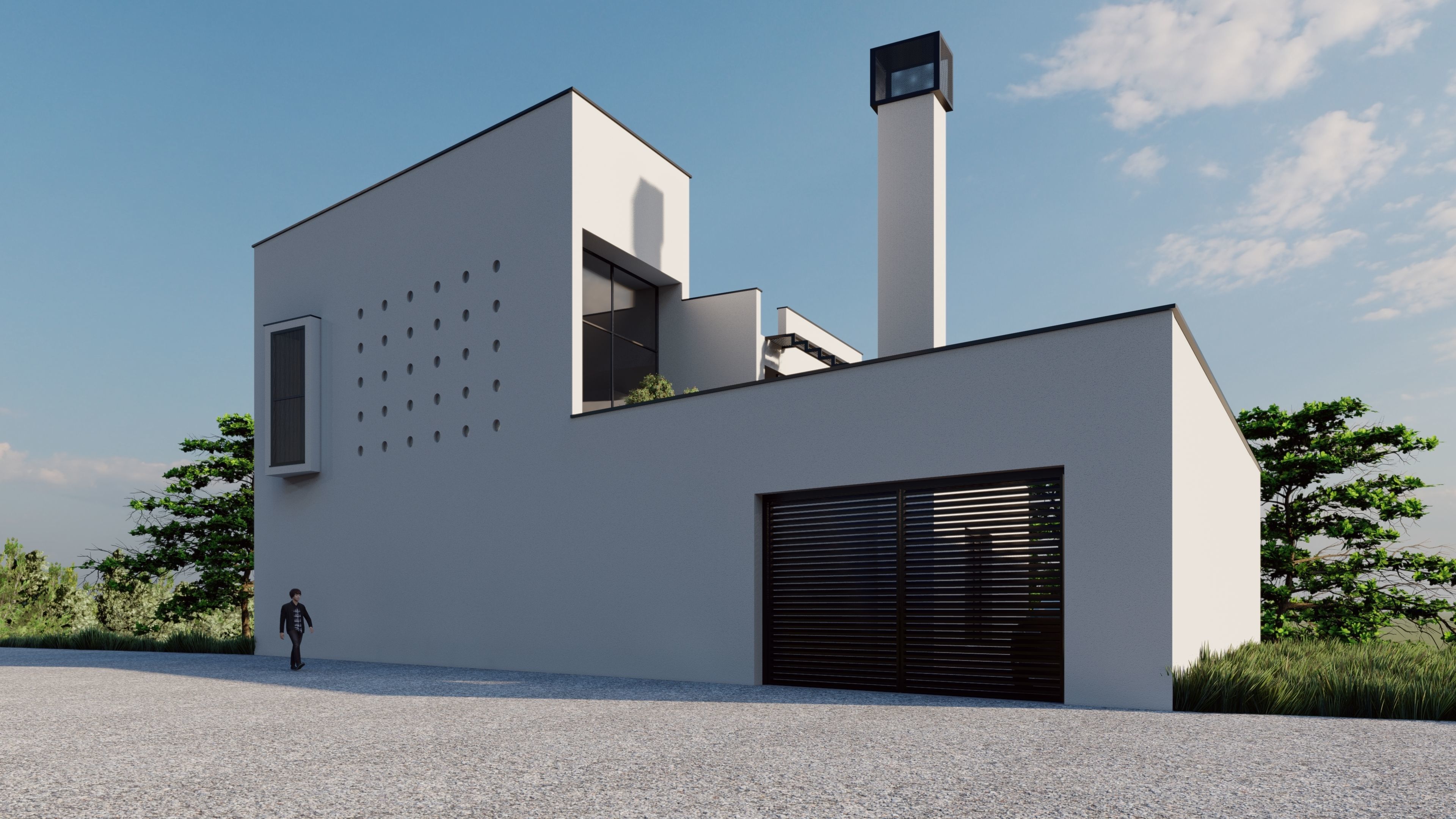 Minimalist Vila 3d Model 3D model_2