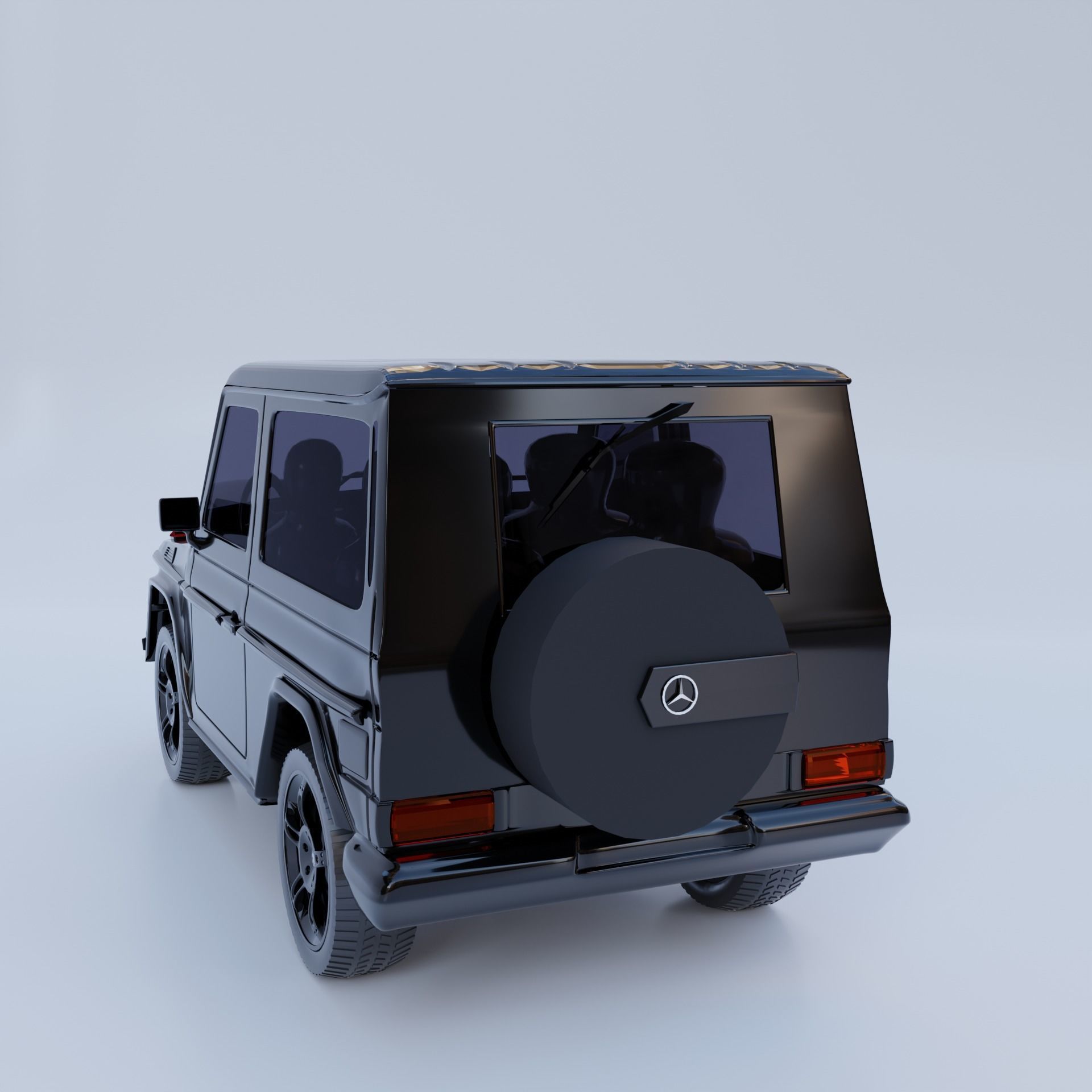3d model of a Mercedes car 3D model_1