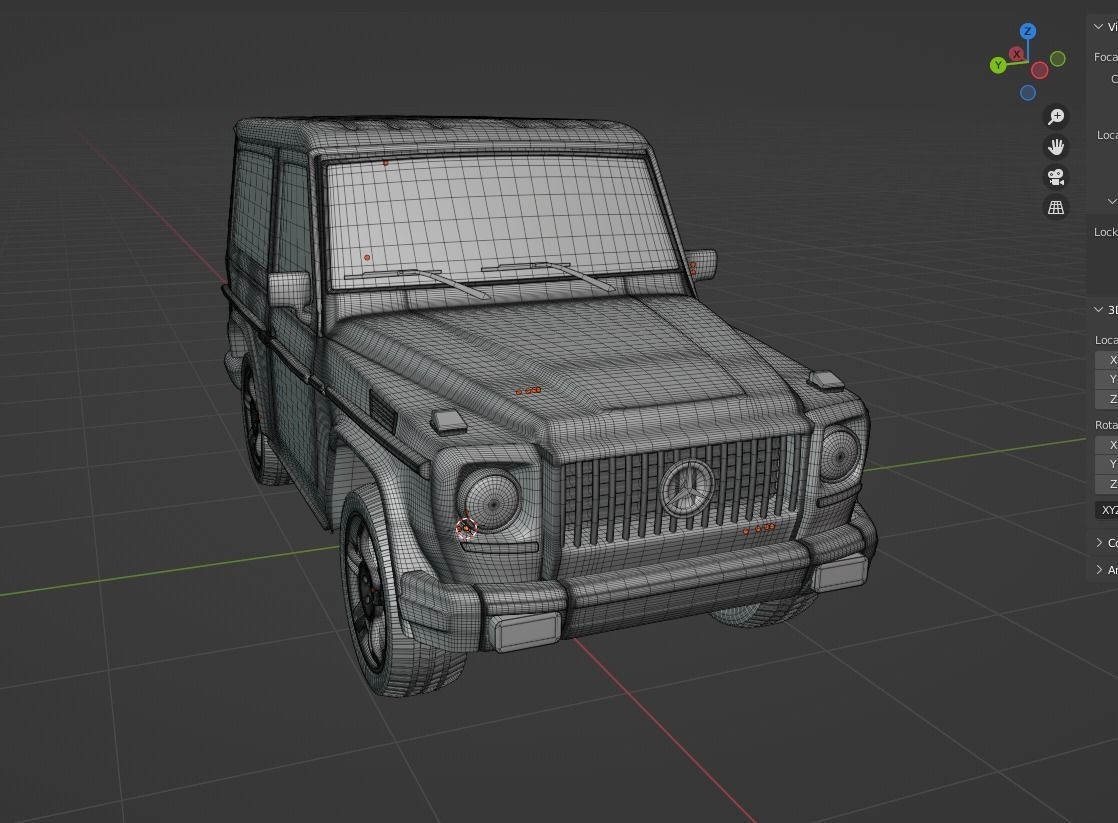 3d model of a Mercedes car 3D model_7