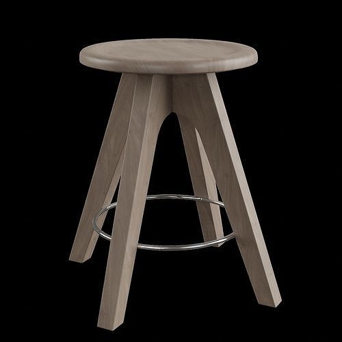 Wooden Stool Bench lovely Free 3D model