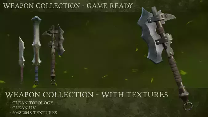 weapons pack Free low-poly 3D model