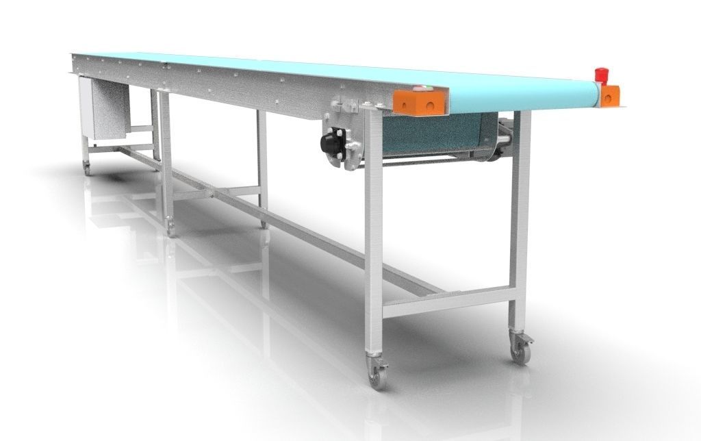 3D Design of a  modular belt conveyor for the food industry 3D model_2