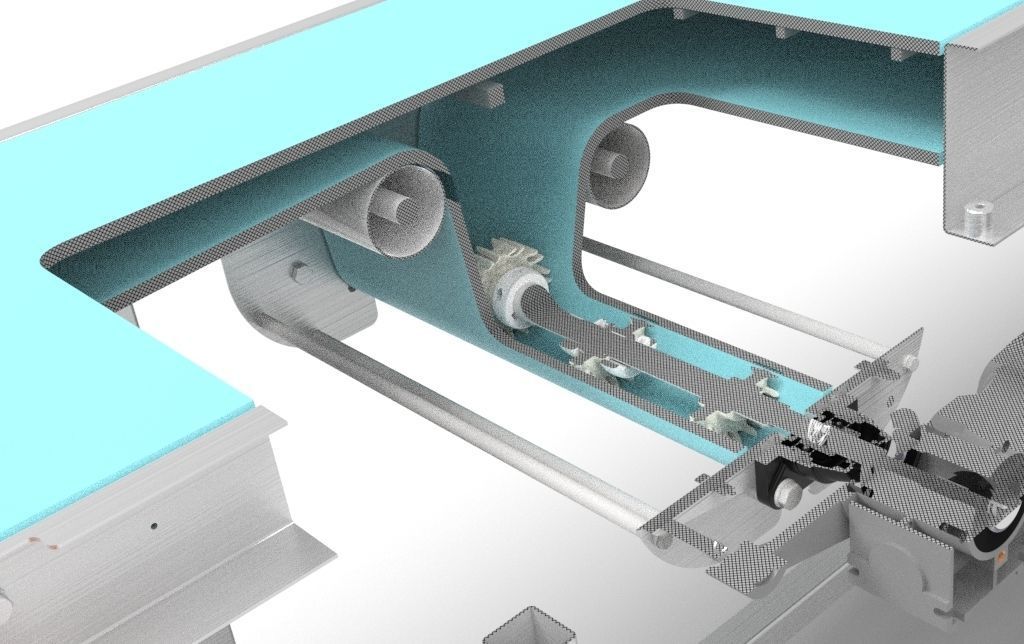 3D Design of a  modular belt conveyor for the food industry 3D model_7