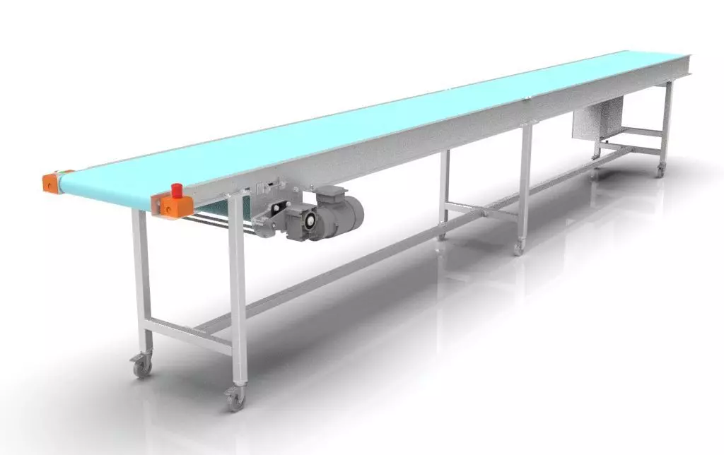 3D Design of a  modular belt conveyor for the food industry 3D model_0