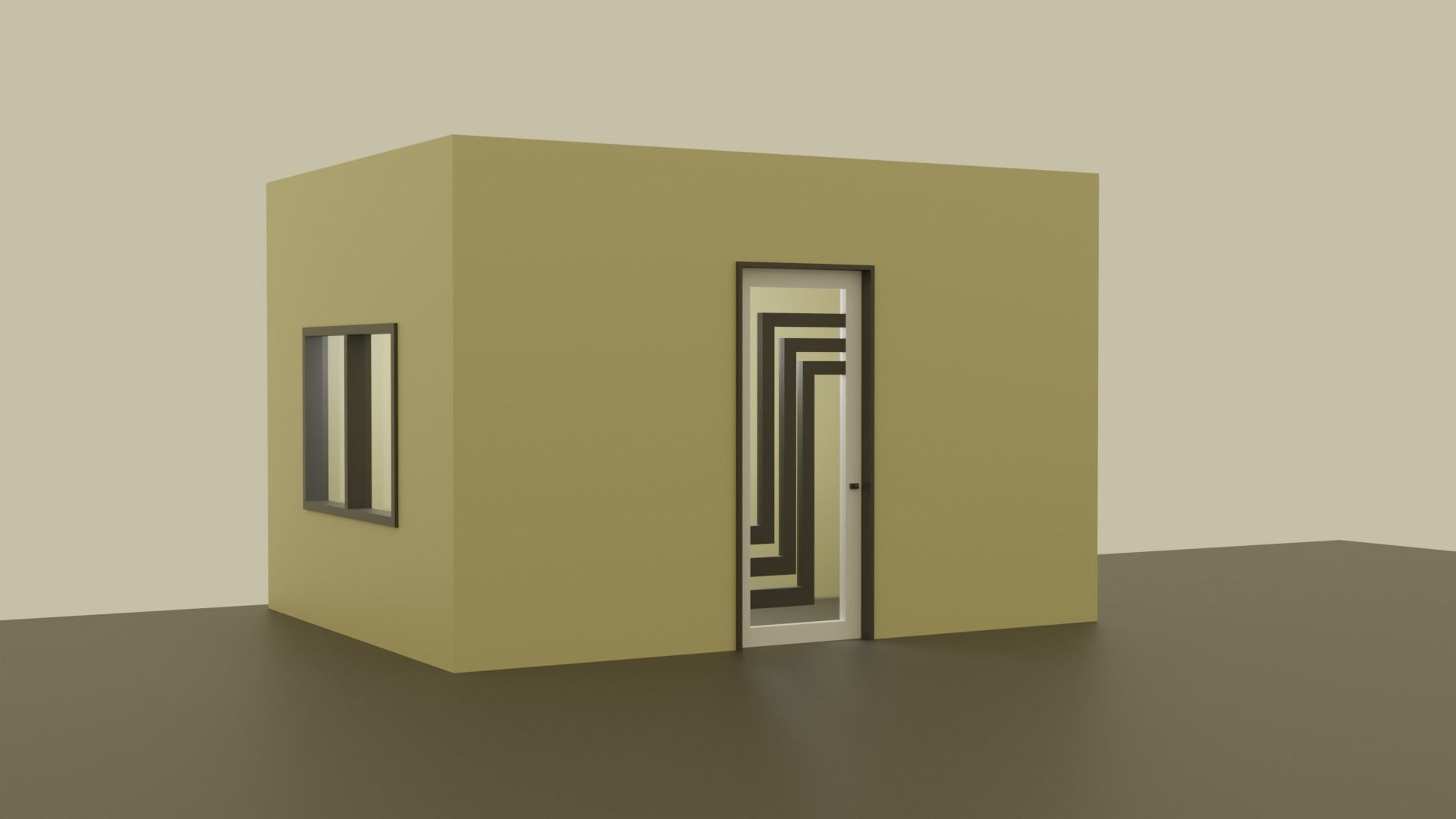 Single Storey House Free low-poly 3D model_3