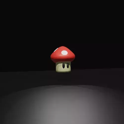 3D Cute Model Of Mushroom