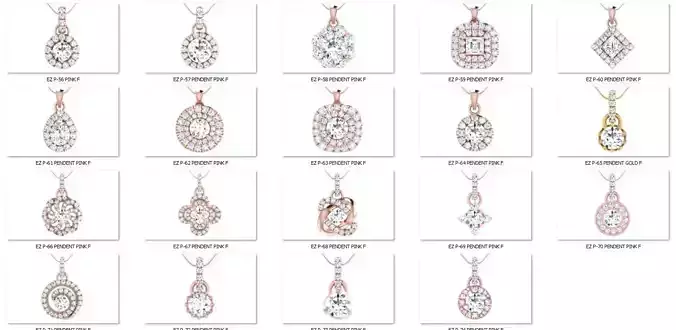 20 solitaire diamond pendents 