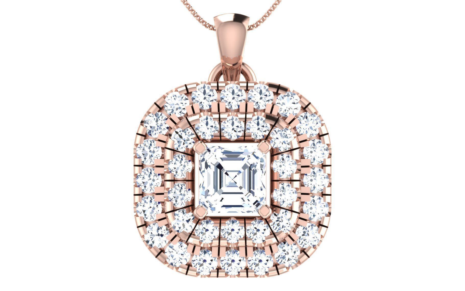 20 solitaire diamond pendents  3D print model_4