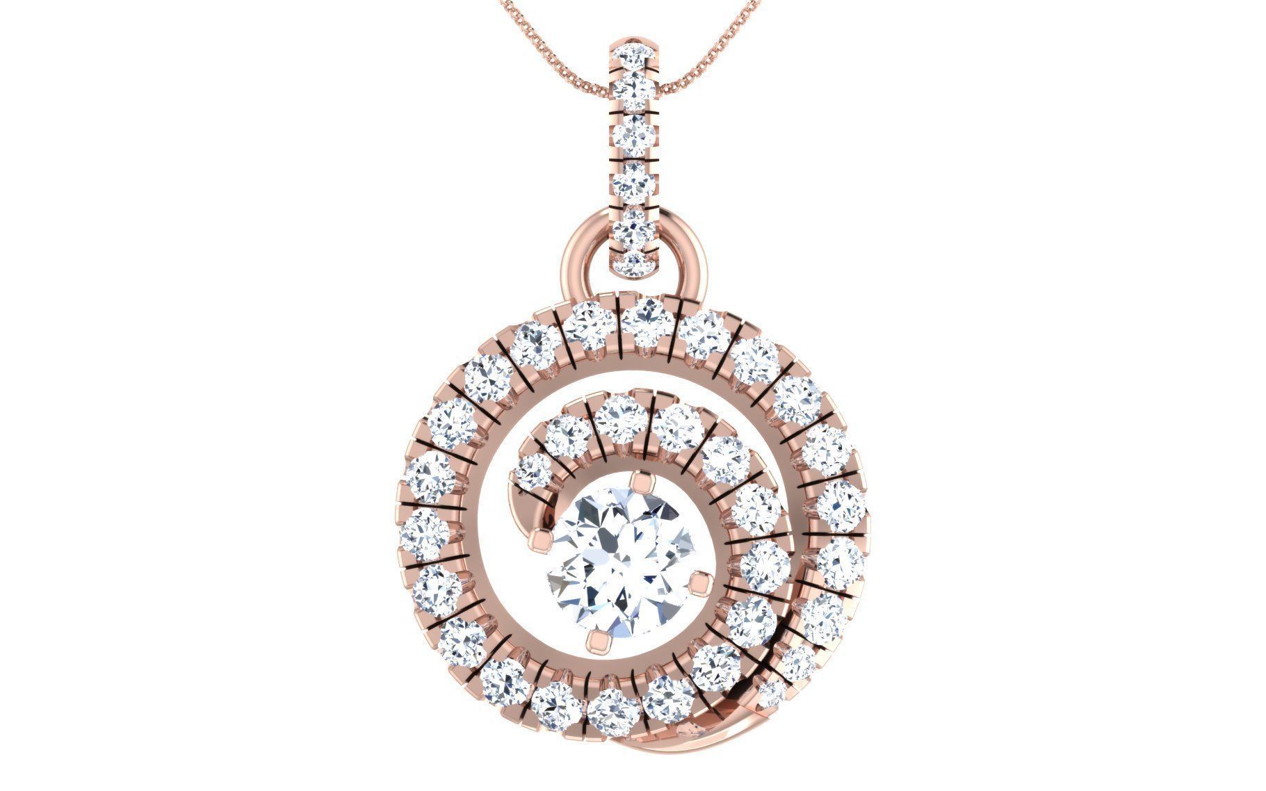 20 solitaire diamond pendents  3D print model_16