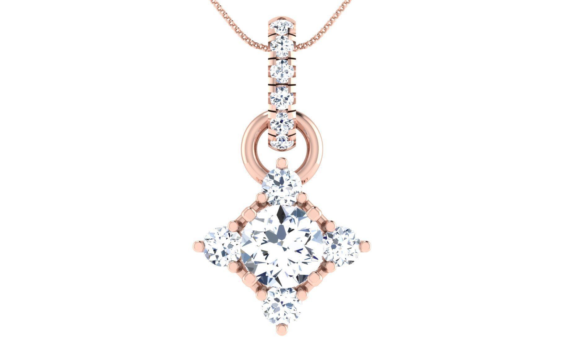 20 solitaire diamond pendents  3D print model_14