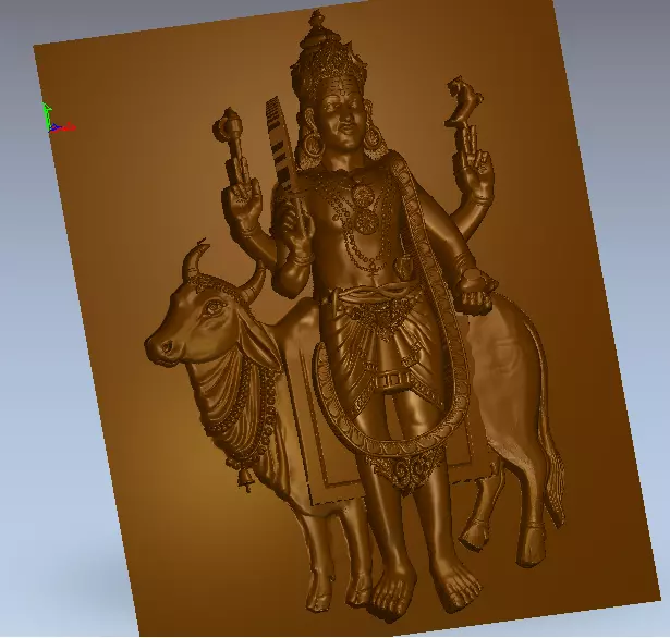 god bairavar artcam model 3D print model_0