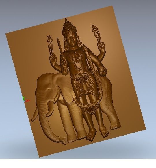 god bairavar artcam model 3D print model_4