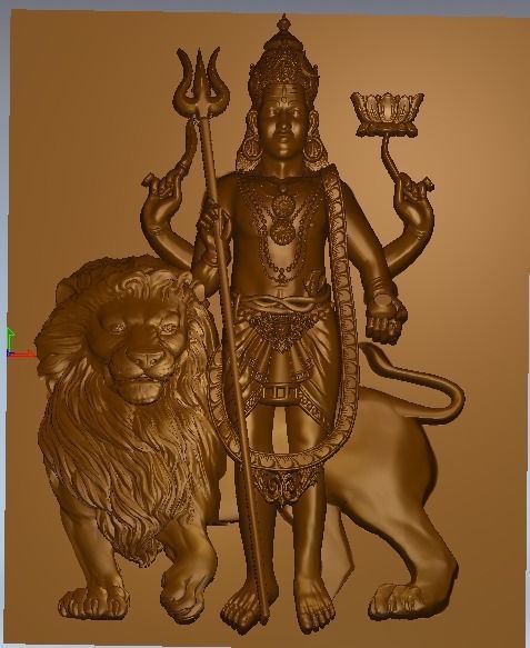 god bairavar artcam model 3D print model_5