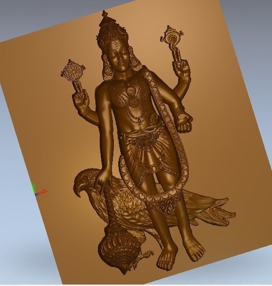 god bairavar artcam model 3D print model_1