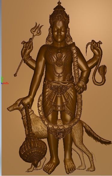 god bairavar artcam model 3D print model_7