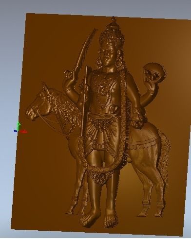 god bairavar artcam model 3D print model_2
