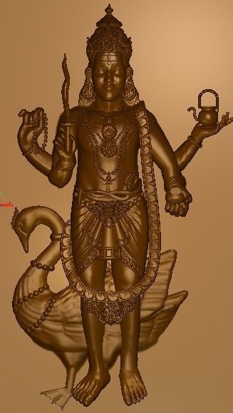 god bairavar artcam model 3D print model_3