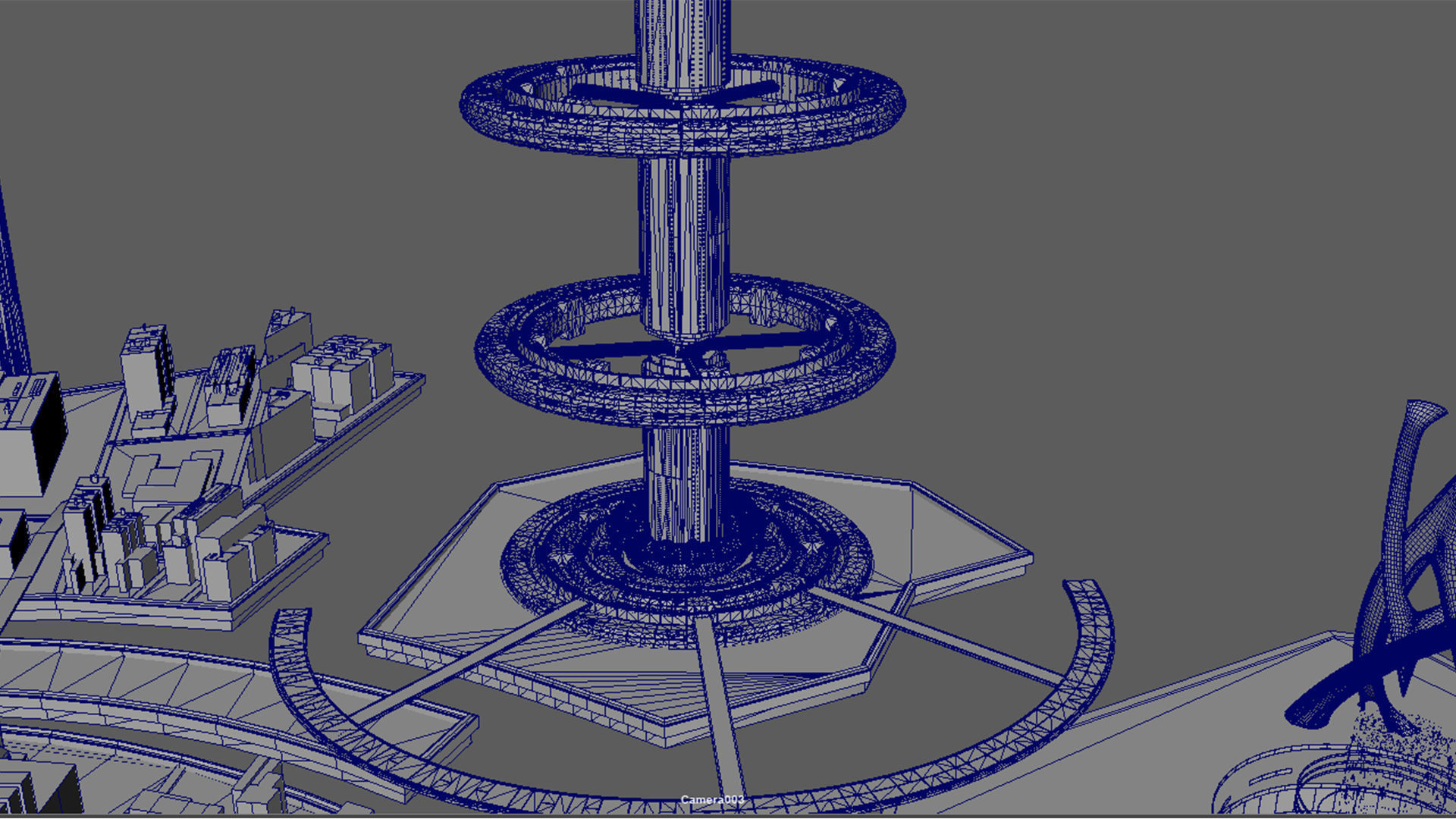 Fantastic City Low-poly 3D model_5