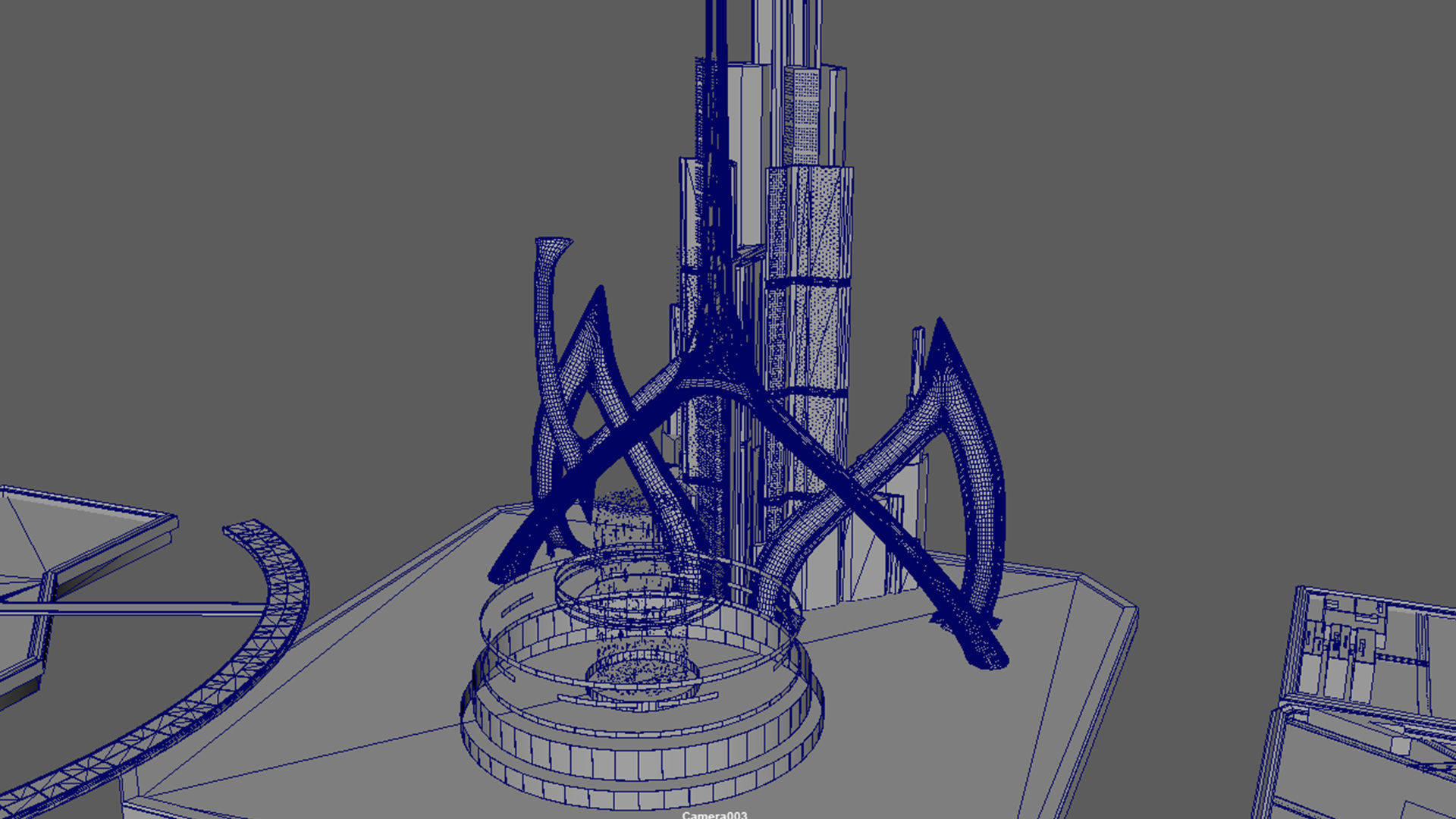 Fantastic City Low-poly 3D model_6