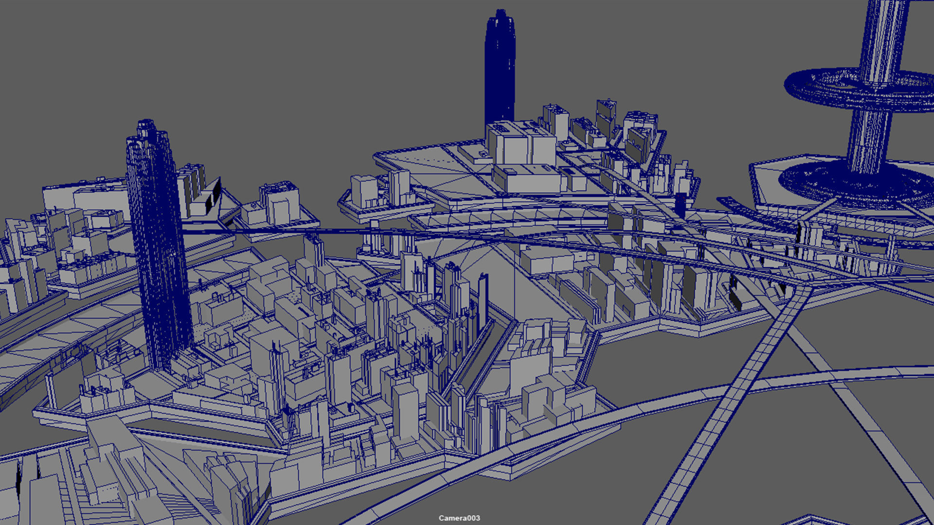 Fantastic City Low-poly 3D model_4
