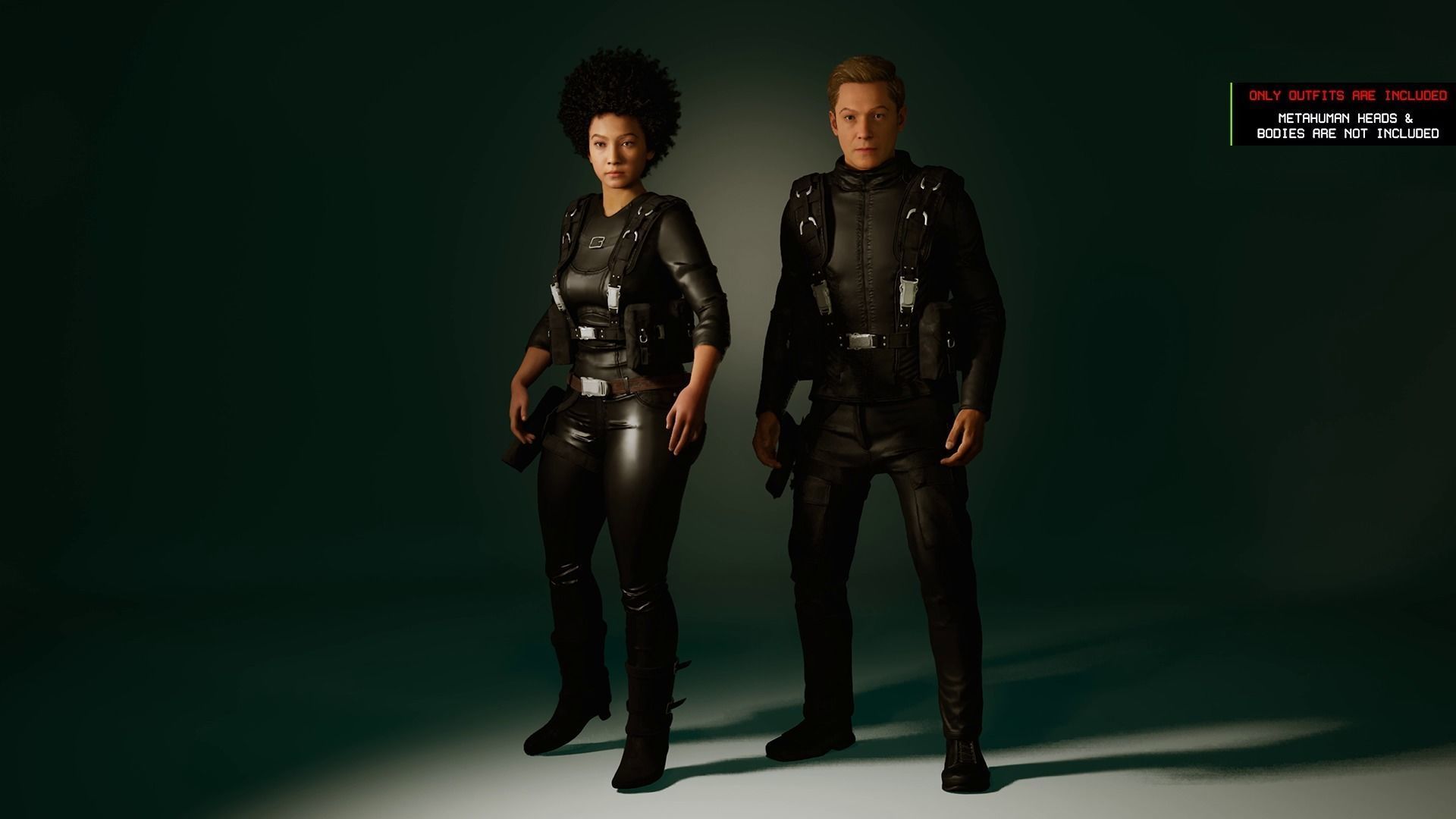 UE5 Metahuman Action Hero Modular Outfits Low-poly 3D model_4