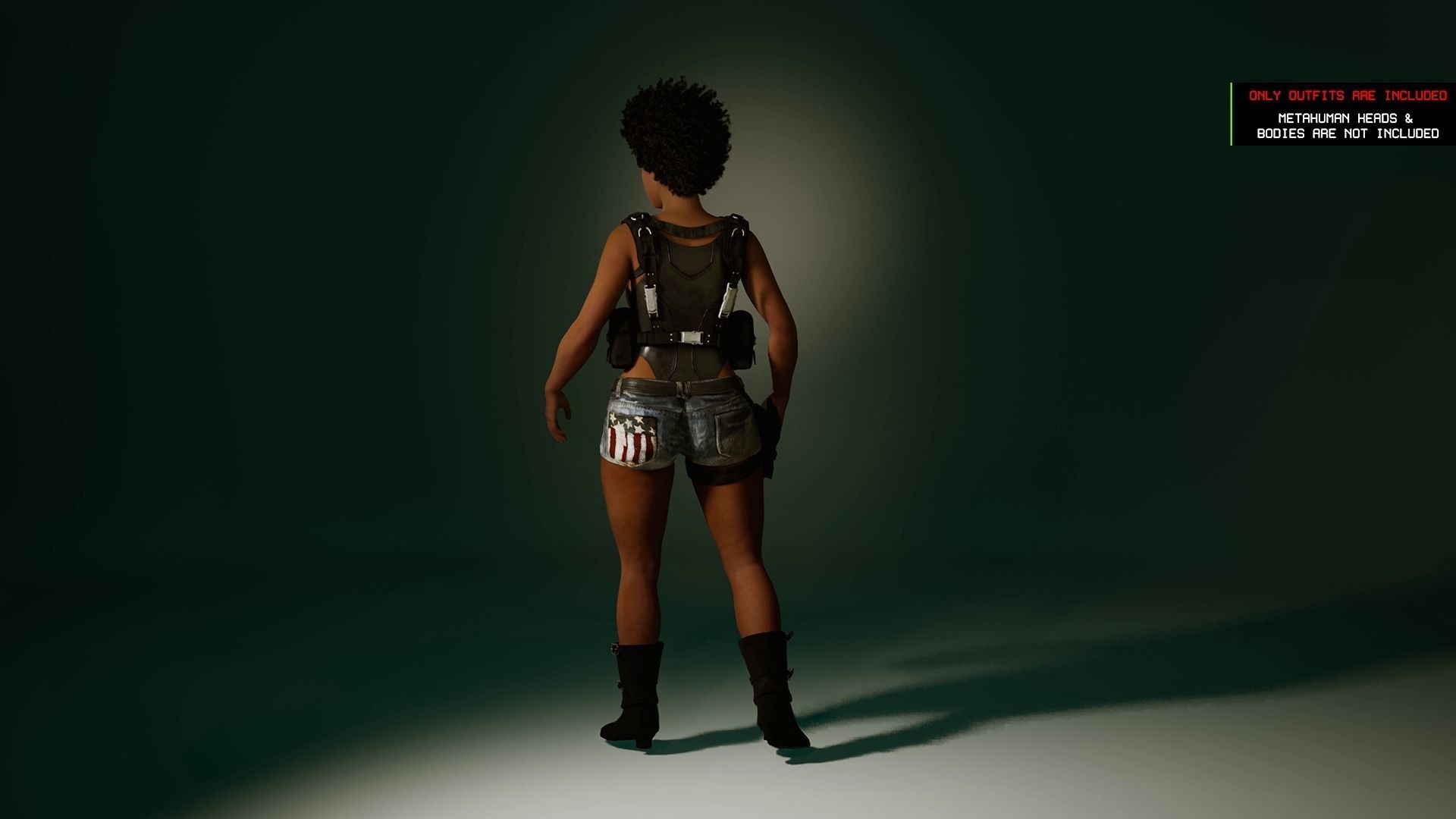 UE5 Metahuman Action Hero Modular Outfits Low-poly 3D model_11