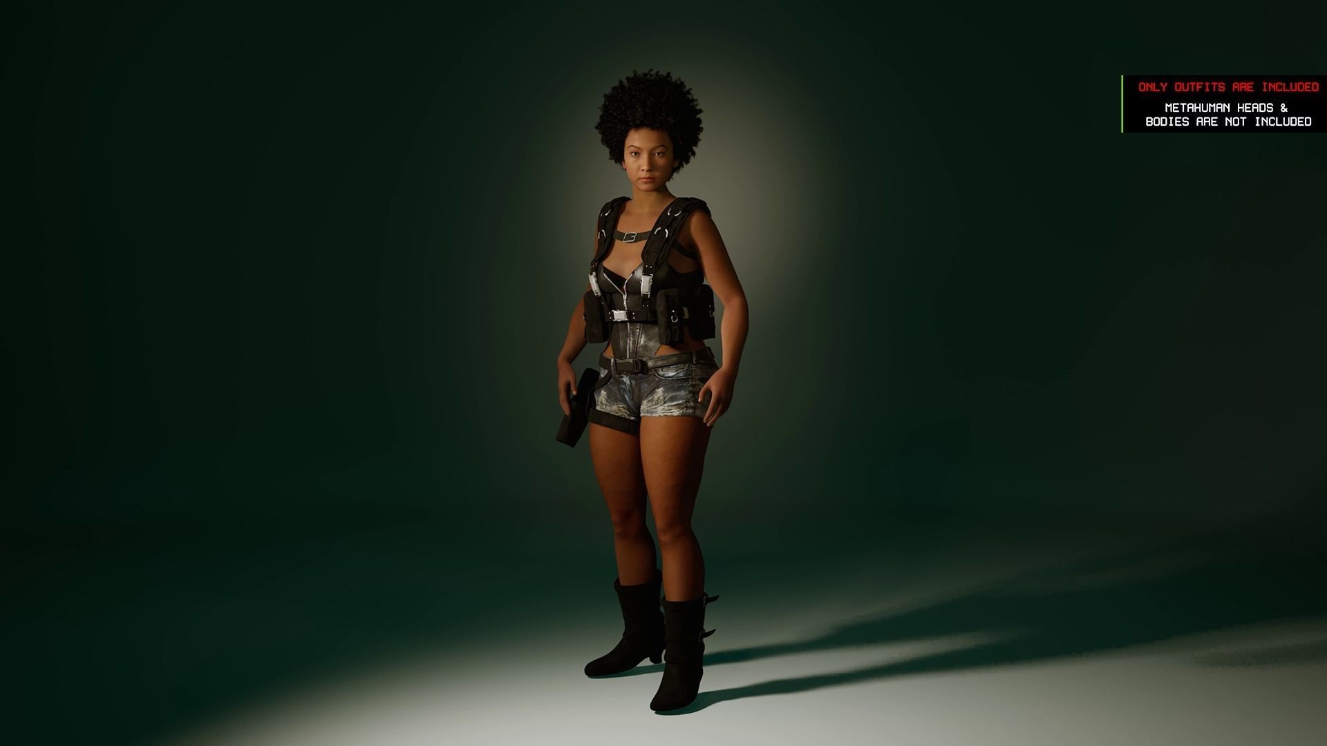 UE5 Metahuman Action Hero Modular Outfits Low-poly 3D model_10