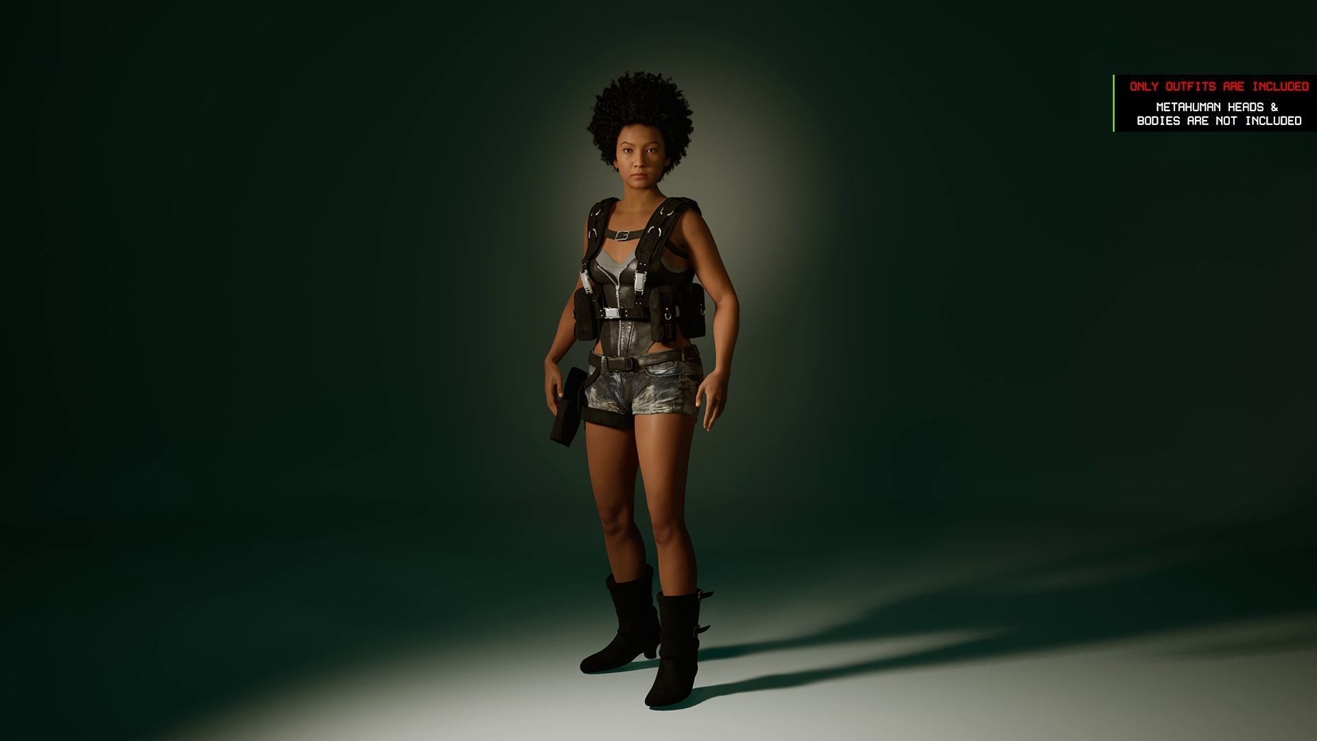 UE5 Metahuman Action Hero Modular Outfits Low-poly 3D model_9