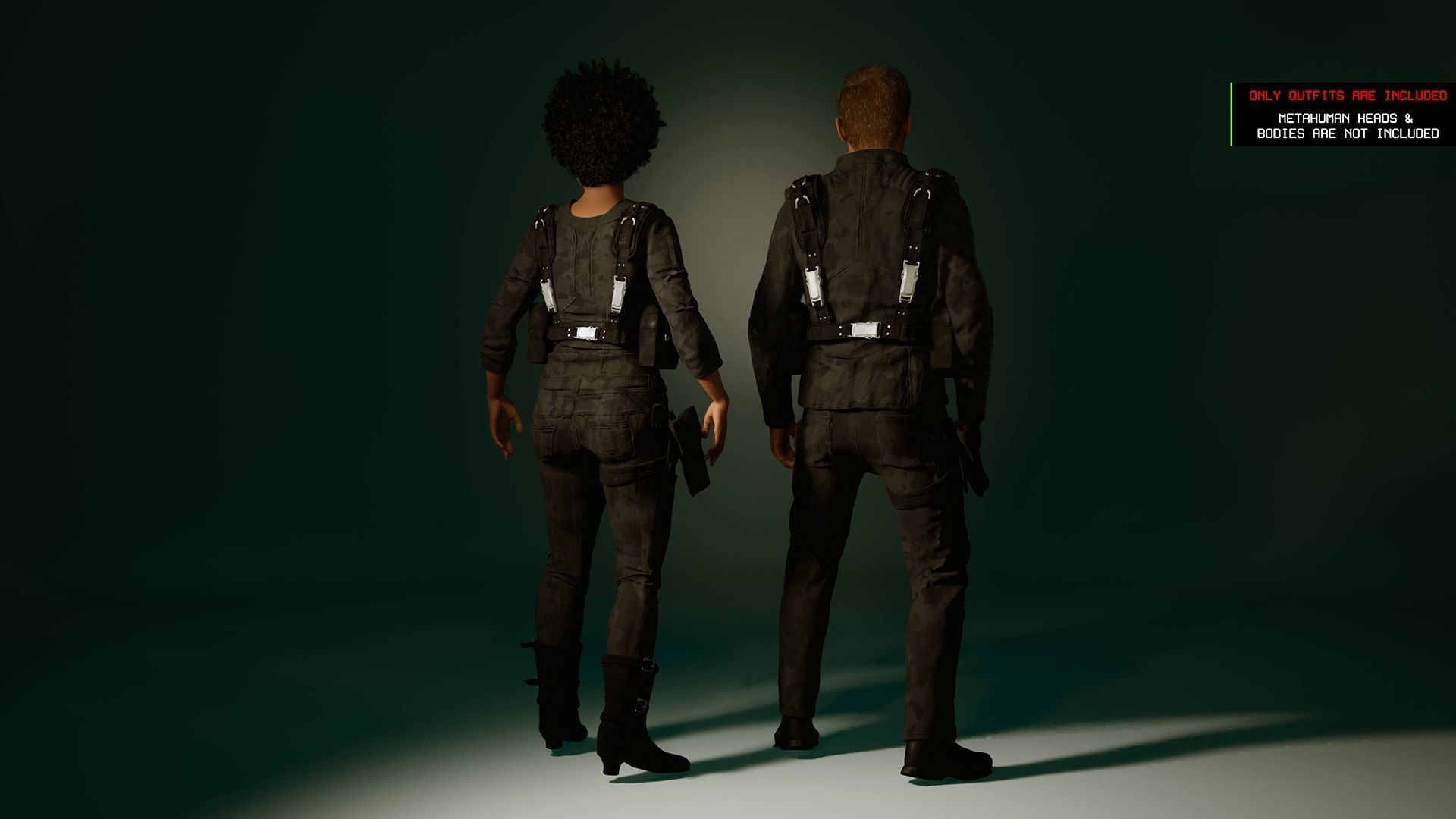 UE5 Metahuman Action Hero Modular Outfits Low-poly 3D model_7