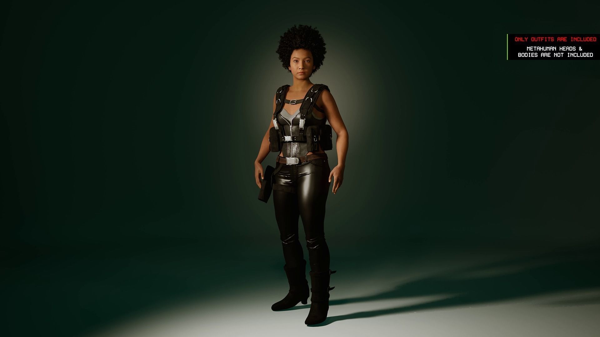 UE5 Metahuman Action Hero Modular Outfits Low-poly 3D model_8