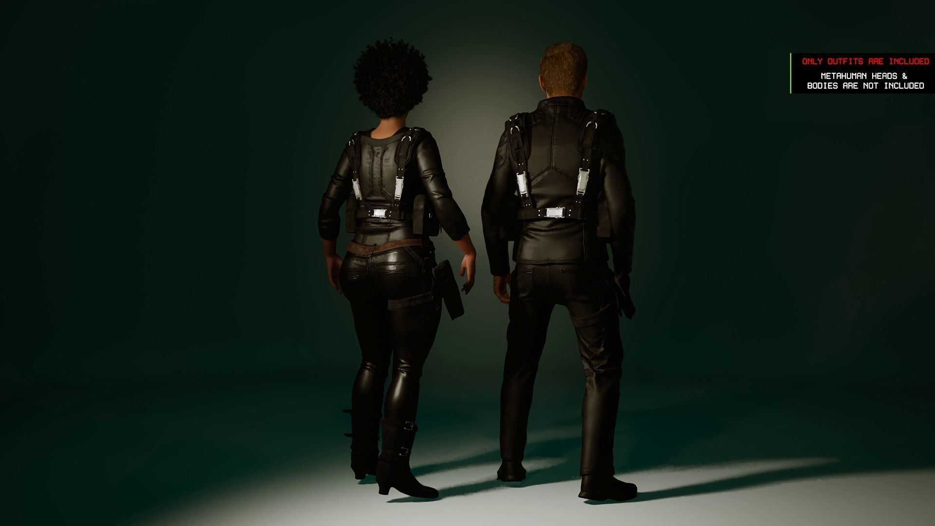 UE5 Metahuman Action Hero Modular Outfits Low-poly 3D model_5