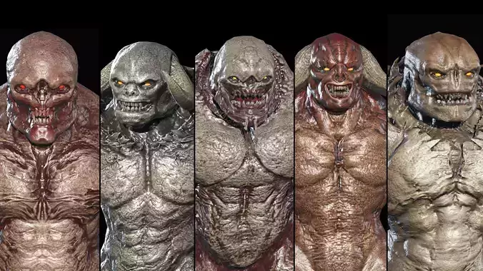 Big Demons Pack 3D Model Collection