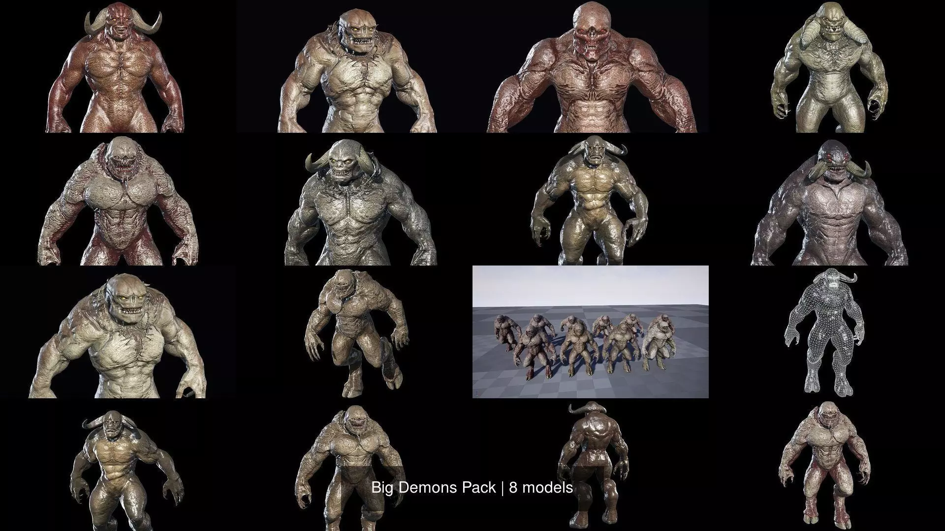 Big Demons Pack 3D Model Collection_9
