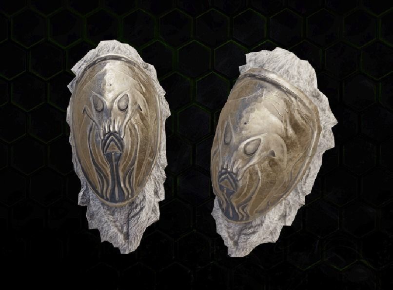 Shoulder Viking Ocotopus gazukull for film and game female armor Low-poly 3D model_4