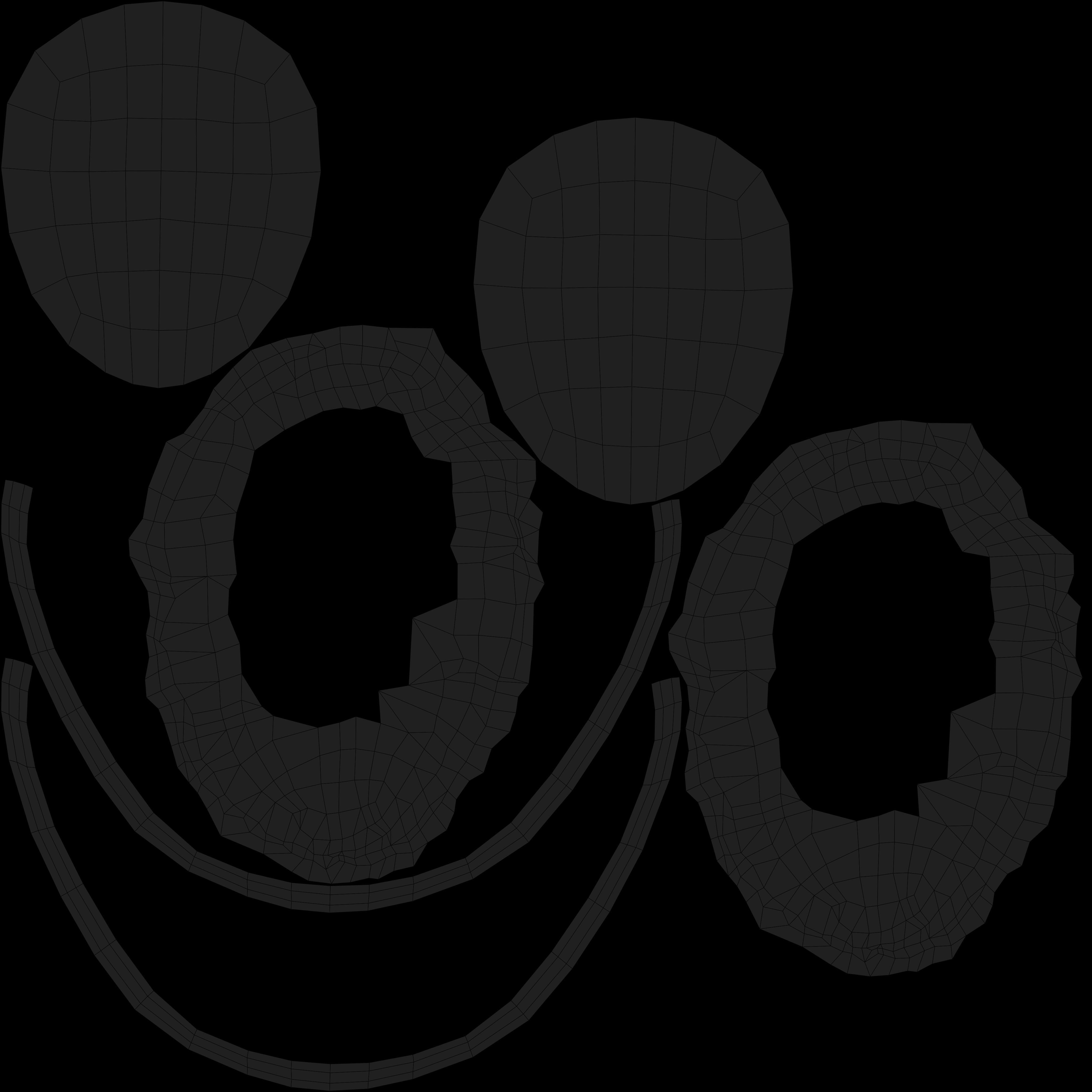 Shoulder Viking Ocotopus gazukull for film and game female armor Low-poly 3D model_7