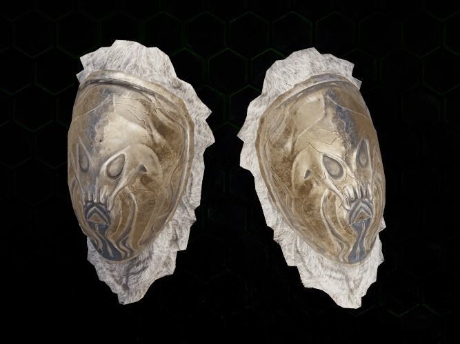 Shoulder Viking Ocotopus gazukull for film and game female armor Low-poly 3D model_5