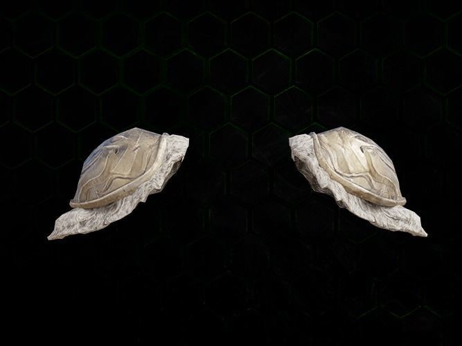 Shoulder Viking Ocotopus gazukull for film and game female armor Low-poly 3D model_2