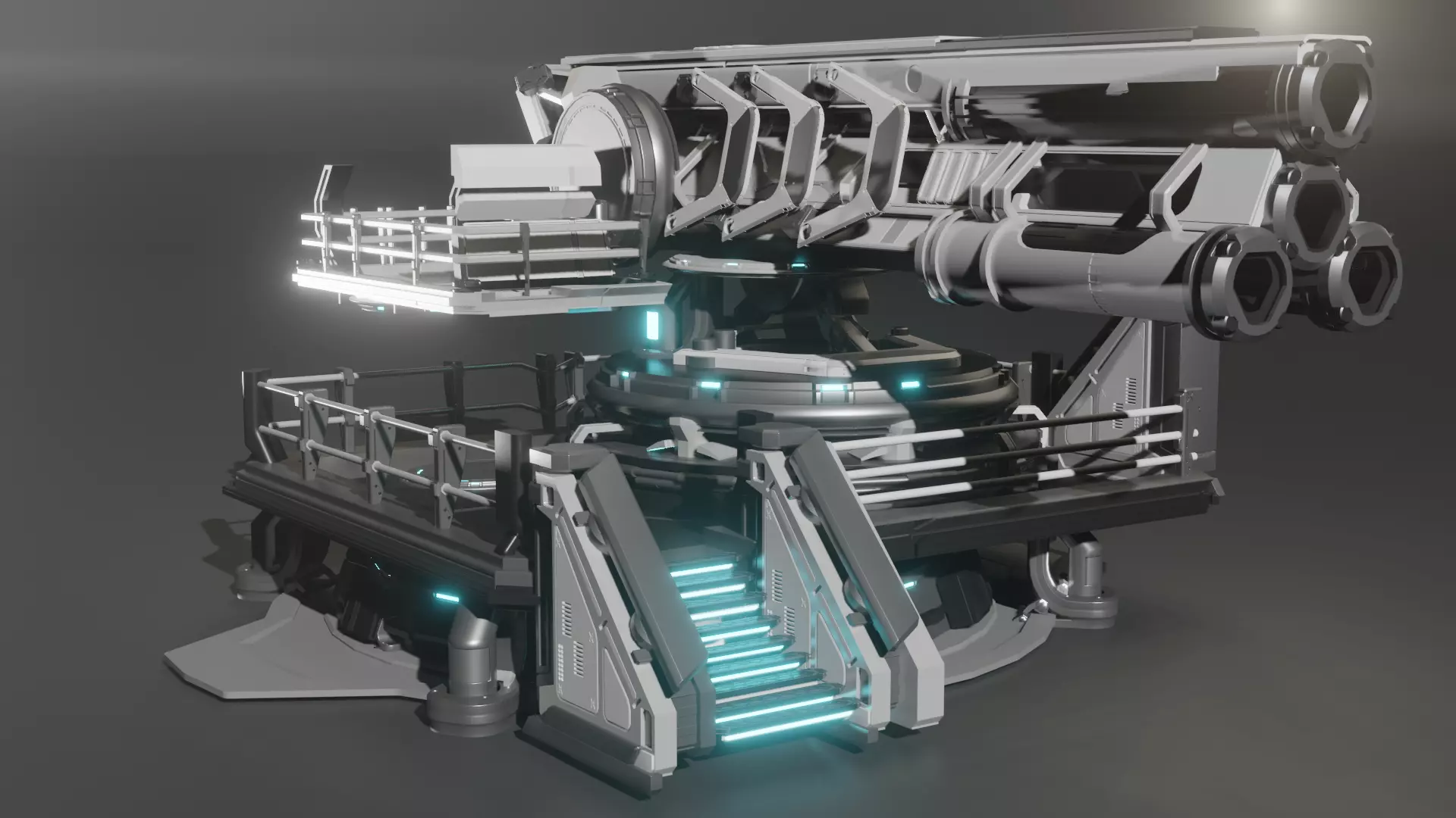 The Juggernaut Sci-Fi Cannon 3D model_0