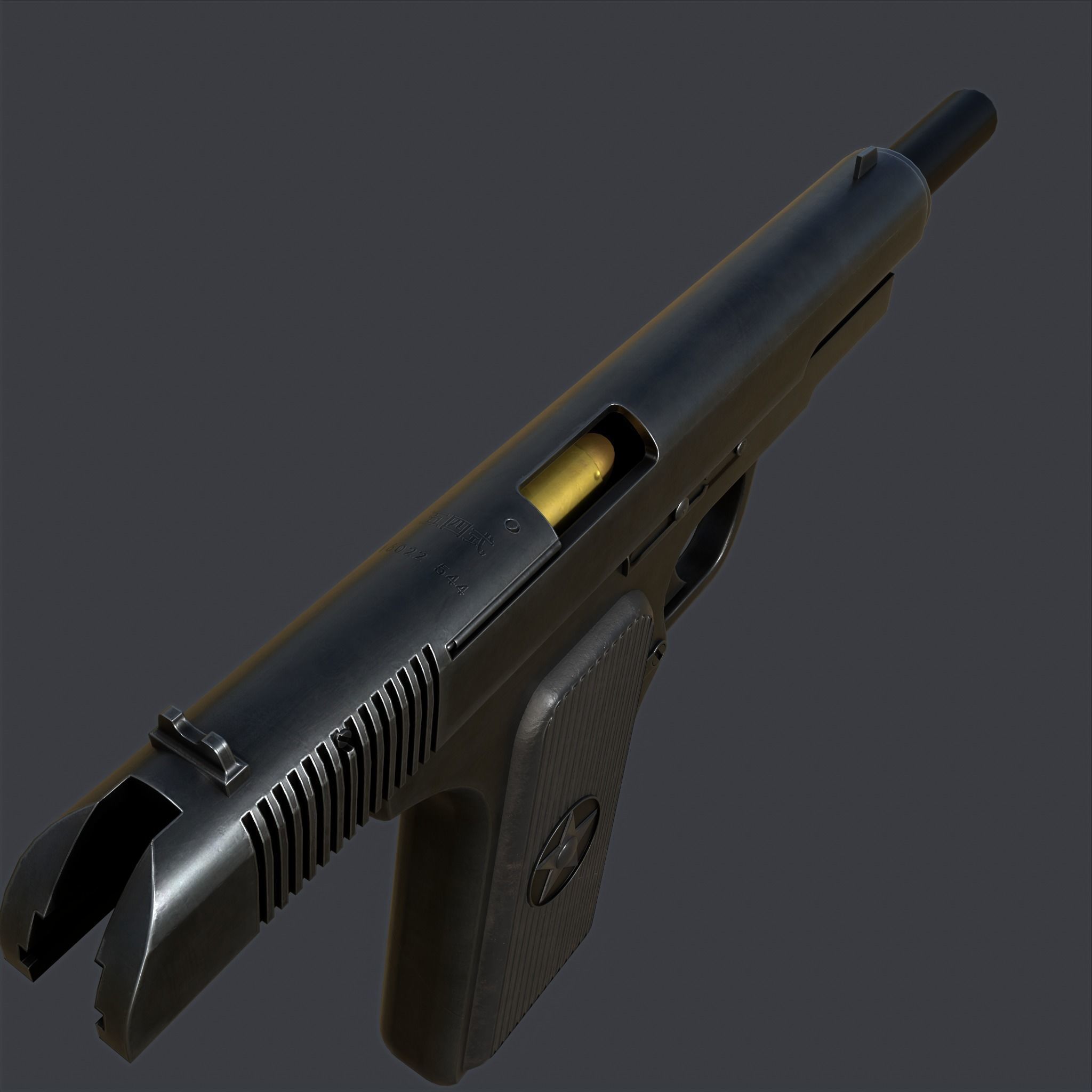 Type 54 pistol pistol realistic PBR process 3D model_15