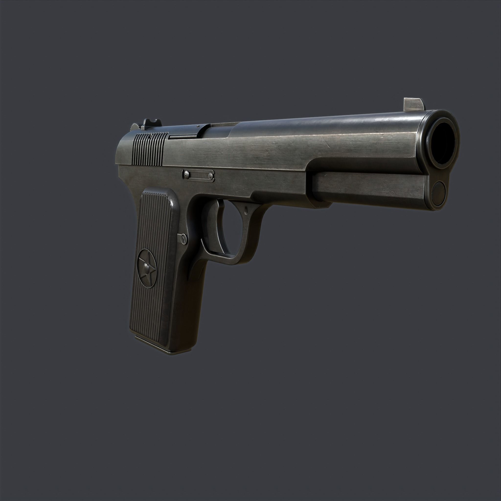 Type 54 pistol pistol realistic PBR process 3D model_13