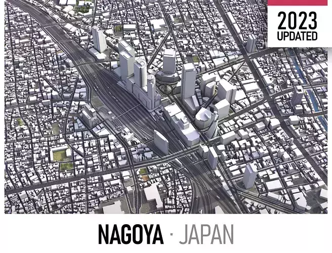 Nagoya Low-poly 3D model