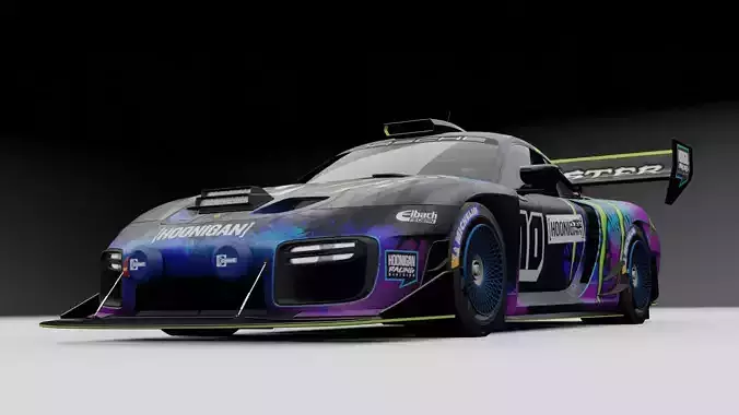 Porsche 935 pikes peak tuned  Low-poly 3D model