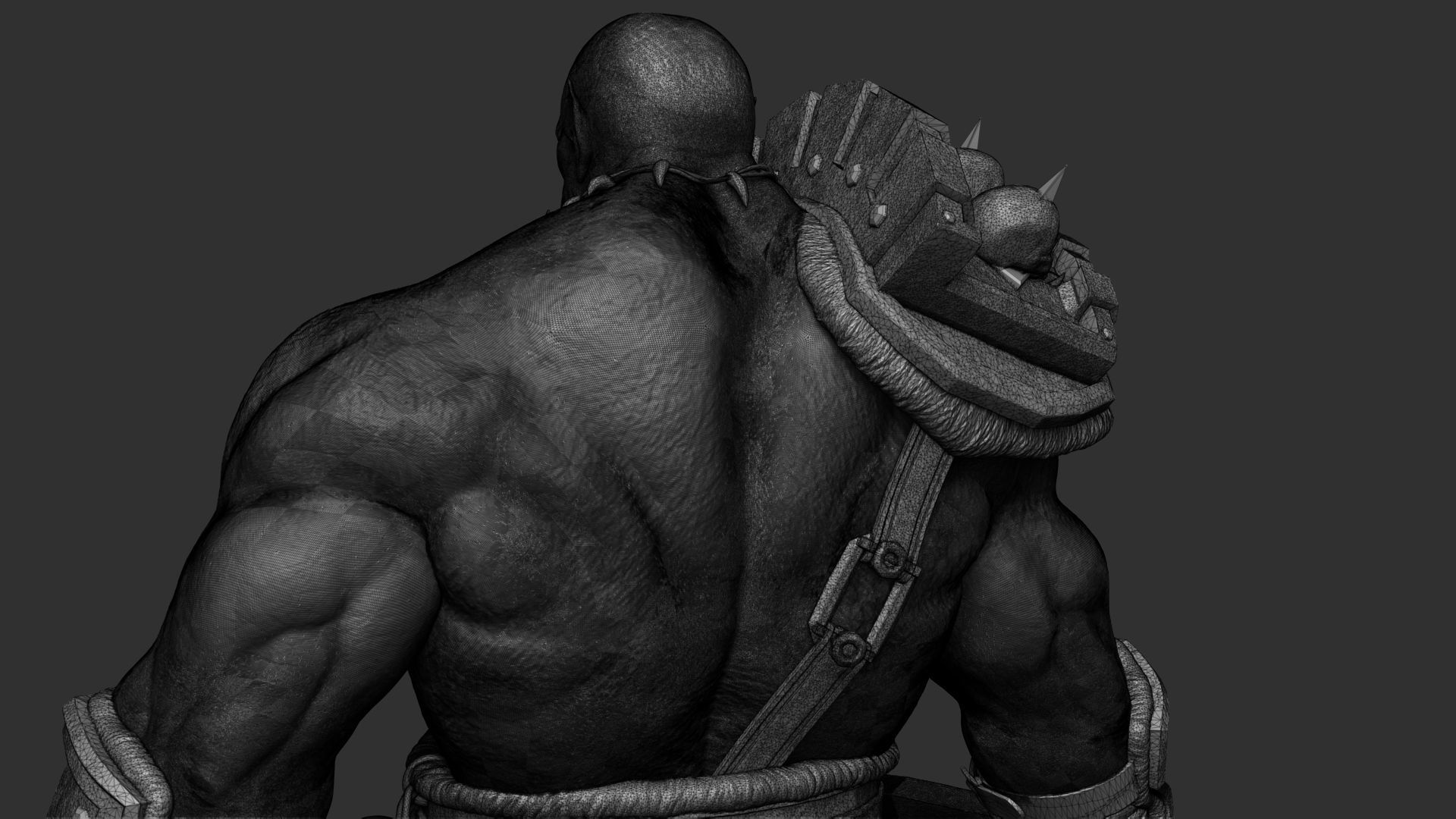 Warcraft Concept Art Statue 3D print model_20