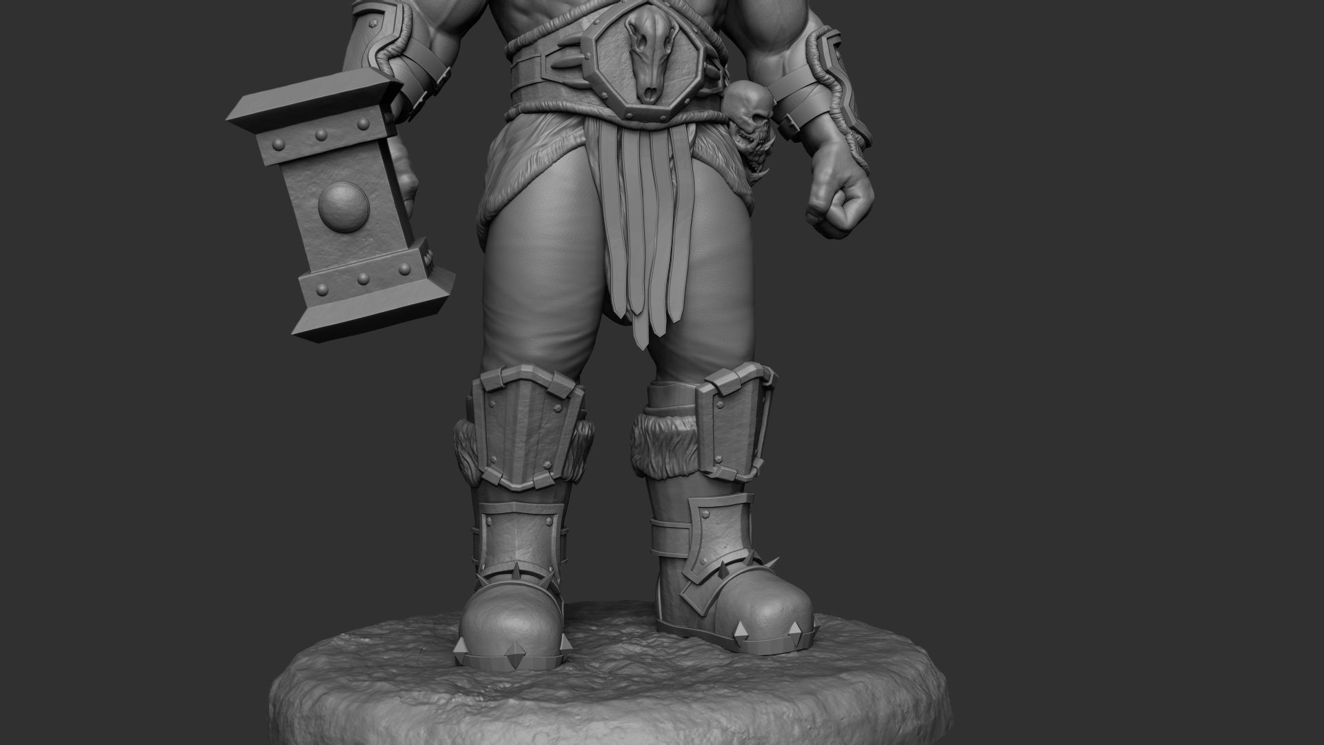 Warcraft Concept Art Statue 3D print model_7