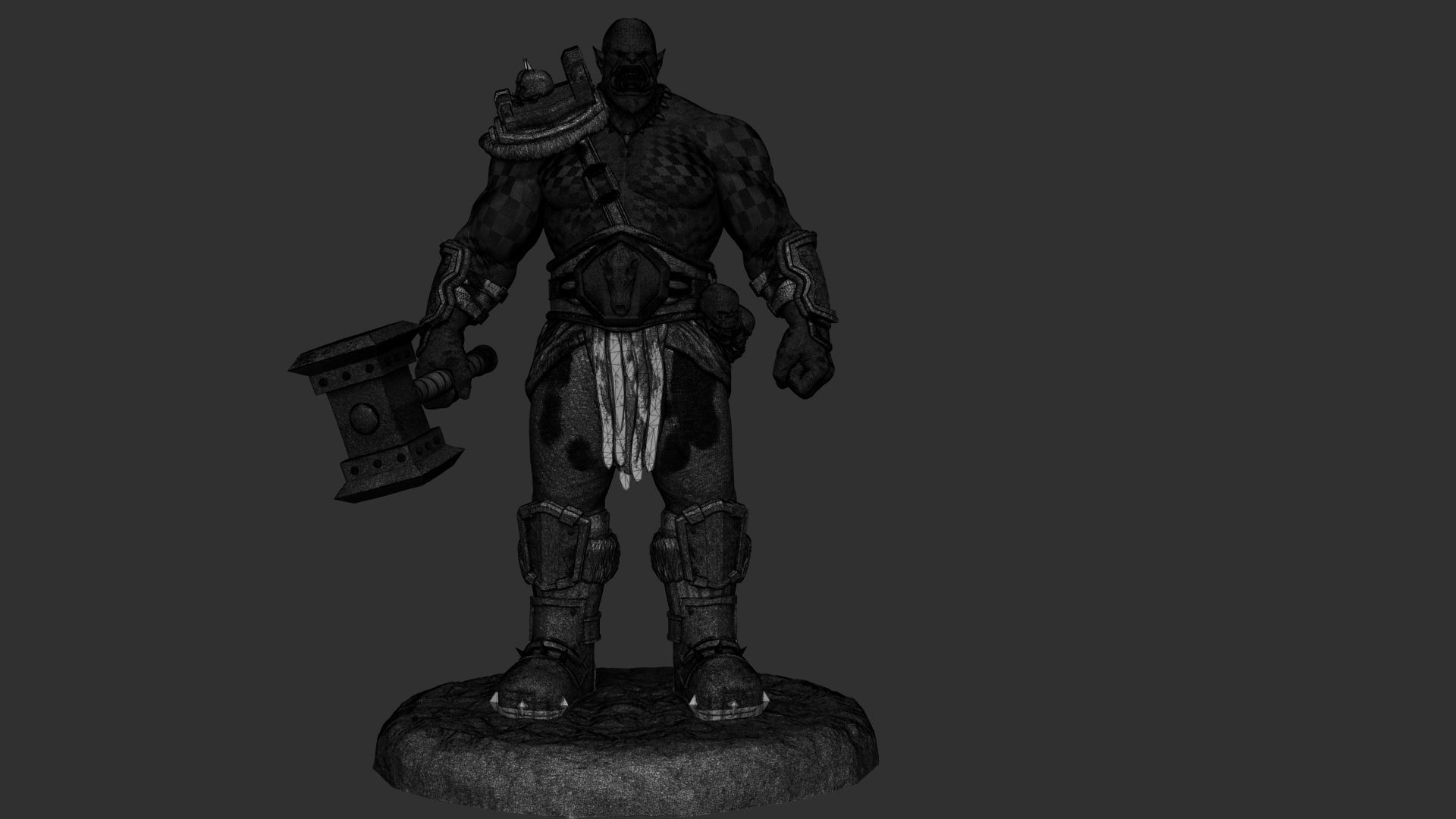 Warcraft Concept Art Statue 3D print model_21