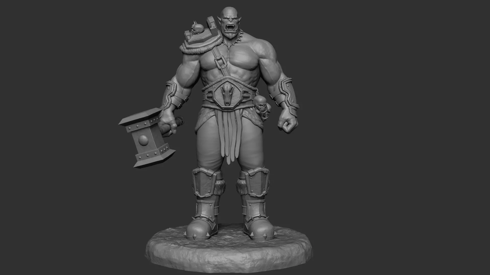 Warcraft Concept Art Statue 3D print model_0