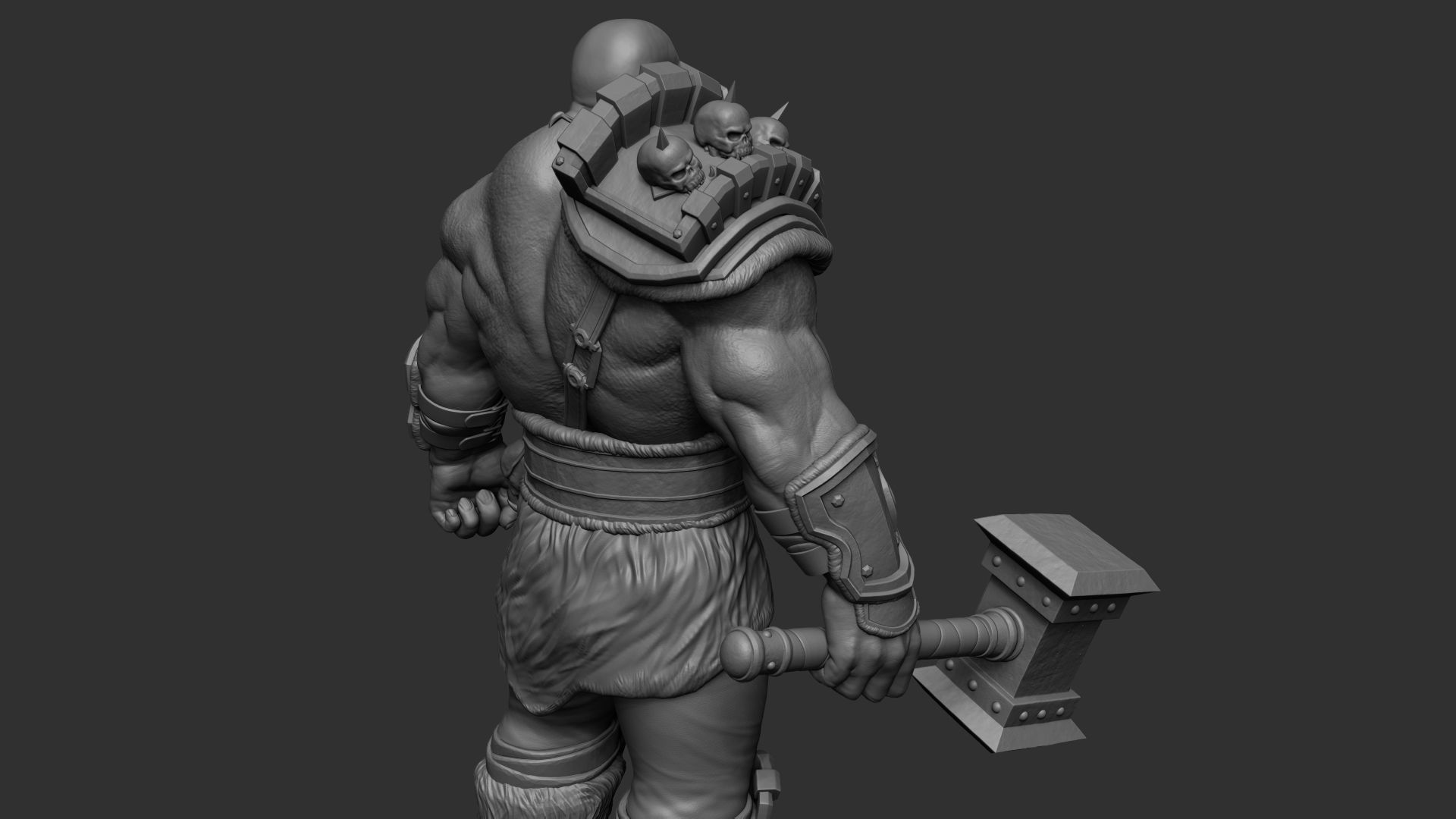 Warcraft Concept Art Statue 3D print model_15