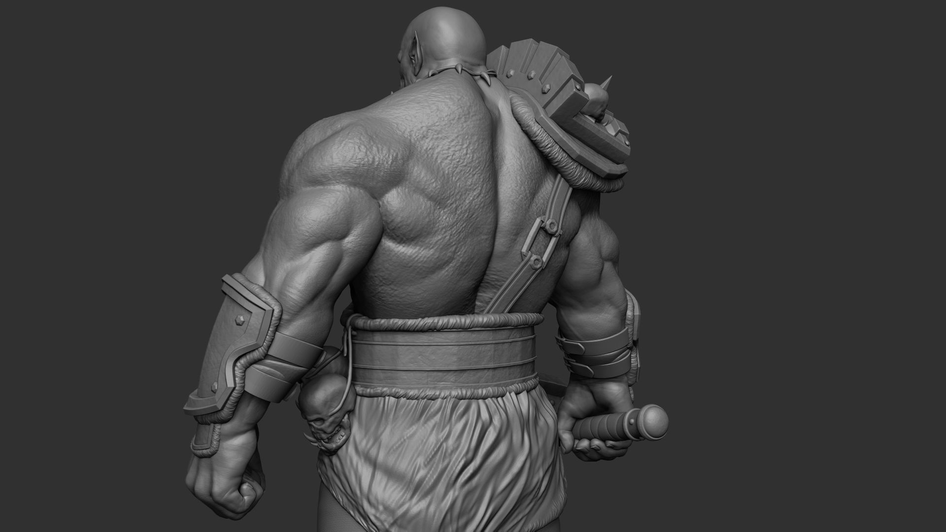 Warcraft Concept Art Statue 3D print model_6